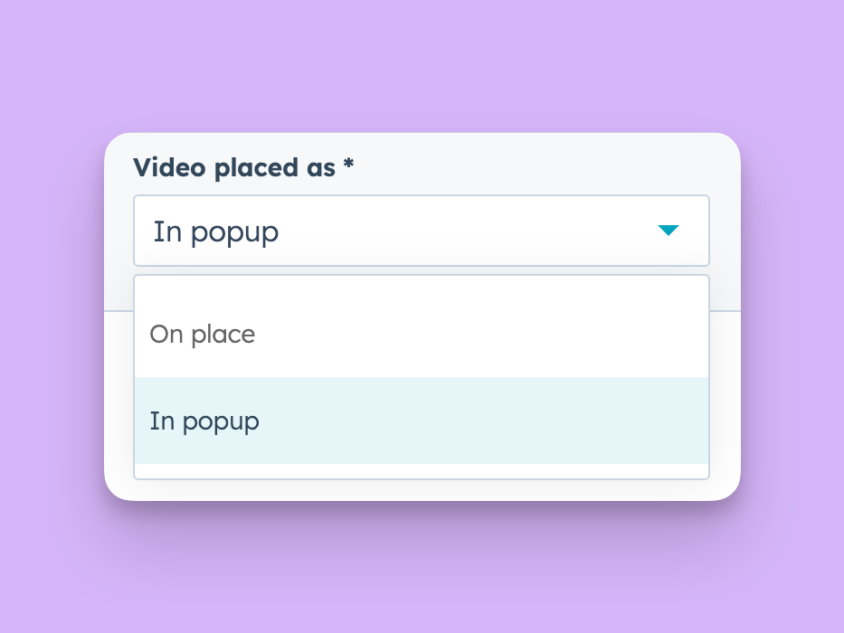 Play Videos on Place or Open in Popup