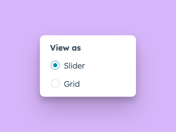 Grid or Slider View